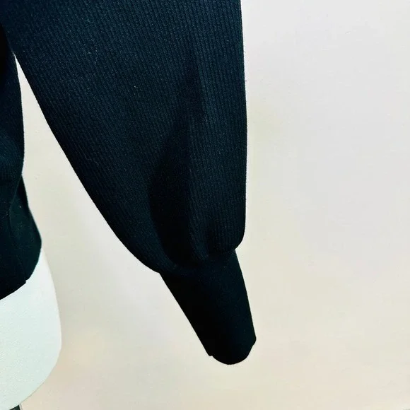 BANANA REPUBLIC Black Mockneck‎ Ribbed Sweater, Size XL - Picture 4 of 8